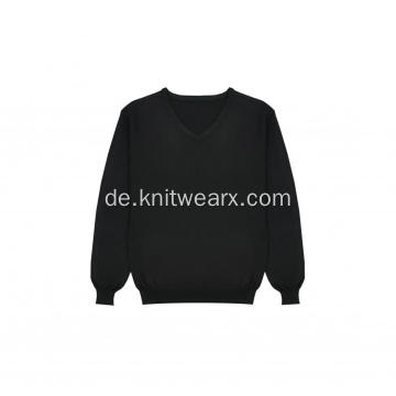 Herren Strickpullover Klassischer V-Ausschnitt Anti-Pilling Pullover